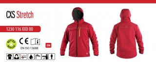 CXS Stretch pánska softshell bunda červená Farby: červené, Veľkosť O: M