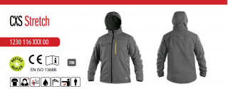 CXS Stretch pánska softshell bunda sivá Farby: sivé, Veľkosť O: M