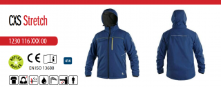 CXS Stretch pánska softshell bunda tmavá modrá Farby: tmavo modré, Veľkosť O: XL