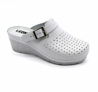 Leon 1000 Dámska zdravotná celokožená obuv - Klinový opätok Farba obuvi: Biela, Veľkosť obuvi: 36