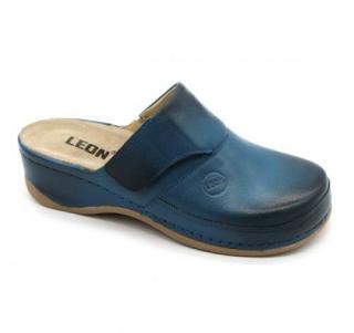 Leon 2019 Dámska zdravotná celokožená obuv uzavretá Farba obuvi: Modrá, Veľkosť obuvi: 36