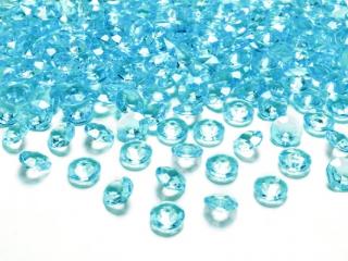 Dekoračné diamanty 12mm tyrkysové