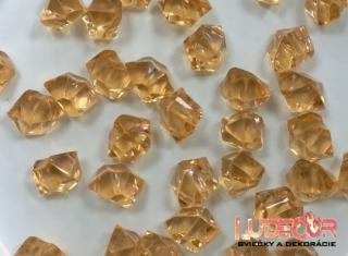 Dekoračné kryštály zlaté 10-15mm
