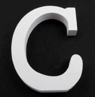 Drevené písmeno  C  biele 8cm