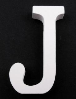 Drevené písmeno  J  biele 8cm