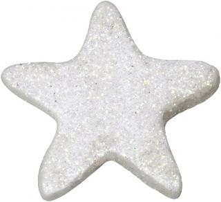 Glitrové hviezdy biele (12ks)