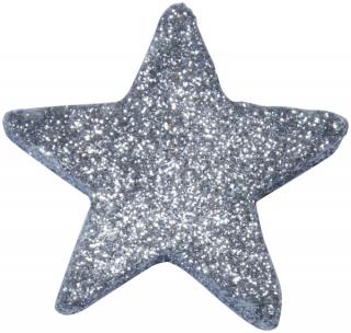 Glitrové hviezdy strieborné (12ks)