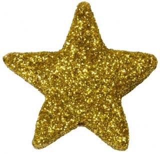 Glitrové hviezdy zlaté (12ks)
