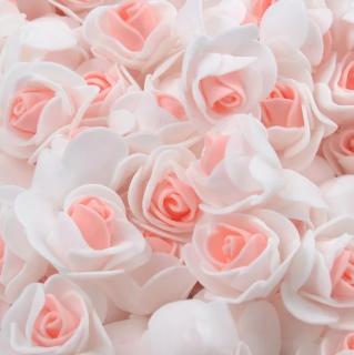 Penová ružička bielo broskyňová