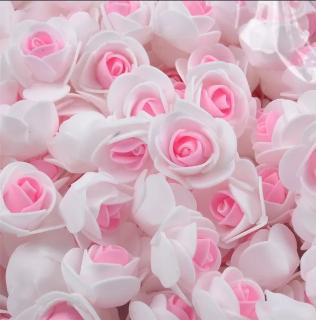 Penová ružička bielo ružová