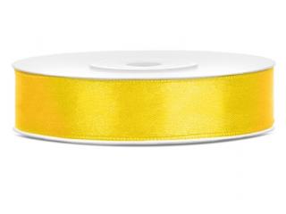 Saténová stuha žltá 12mm