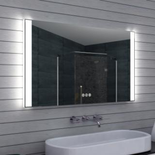 Zrkadlo MLO 120L70H s LED osvetlením (Kúpeľňové zrkadlo MLO 120L70H s LED osvetlením studená / teplá biela)