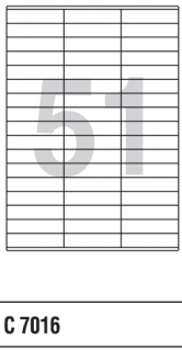 Etikety A4 70x16 mm (1 ks)