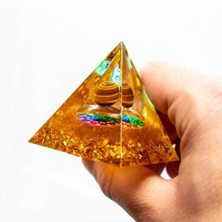 Čakrová pyramída CITRÍN 5 cm - BOHATSTVO