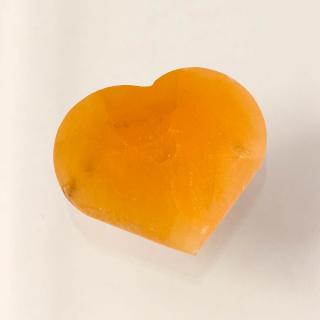 Selenit SRDCE 4,5 cm - Oranžové
