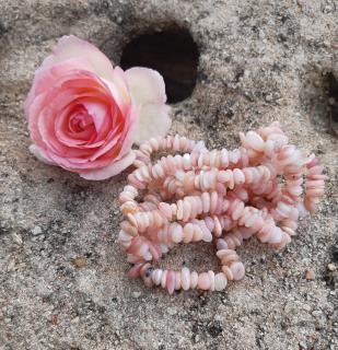 Andský ružový opál náramok (kamene 5-10 mm)