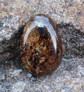 Bronzit vŕtaný kameň (29 x 20 x 11 mm)