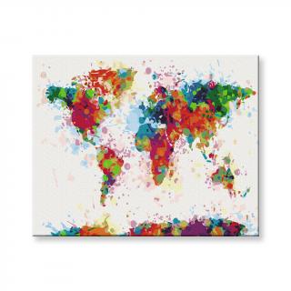 Maľovanie podľa čísel - Farebná mapa sveta