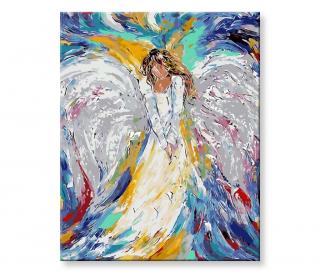 Maľovanie podľa čísel - farebný anjel