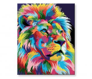 Maľovanie podľa čísel - Farebný lev