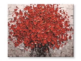Maľovanie podľa čísel - Kytica červených kvetov