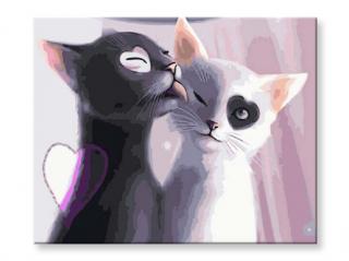 Maľovanie podľa čísel - Láska mačiatka
