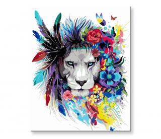Maľovanie podľa čísel - Lion Indian