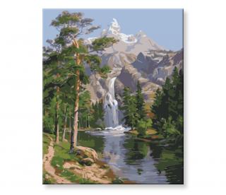 Maľovanie podľa čísel - Vodopád v horách