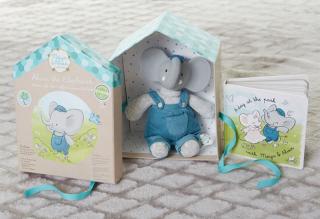 Sloník darčekový set DELUXE knižka + hračka 25cm slonik-alvin