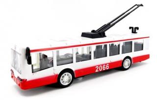 Kovový trolejbus s efektami 16cm