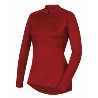 Dámske termo tričko s dlhým rukávom na zips ACTIVE WINTER červené HUSKY (Termotričko ACTIVE WINTER HUSKY)