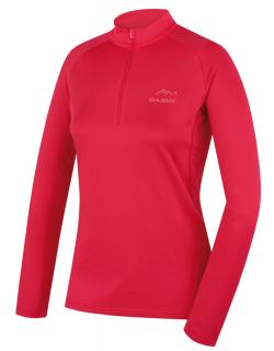 Dámske termo tričko s dlhým rukávom TROMI ZIPS L ružové HUSKY (Termotričko TROMI ZIPS L HUSKY)