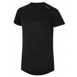 Pánske  termo tričko s krátkym rukávom Merino NEW čierne (Termo tričko Merino)