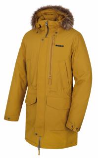 Pánsky zimný kabát NELIDAS M horčicový (Pánsky zimný kabát HUSKY Nelidas M)