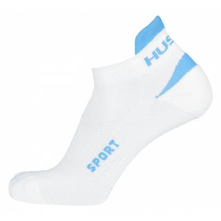 Ponožky SPORT HUSKY bielo-tyrkys (Ponožky SPORT bielo-tyrkys)
