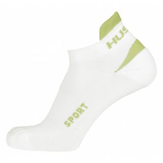 Ponožky SPORT HUSKY bielo-zelené (Ponožky SPORT bielo-zelené)