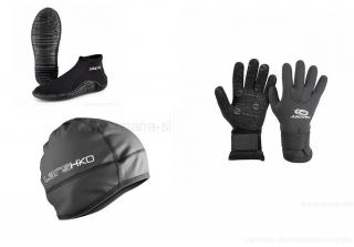 Topánky AGAMA ROCK + rukavice AROPEC 3 mm + čiapka LARS HIKO (Set pre ľadové medvede - otužilcov)