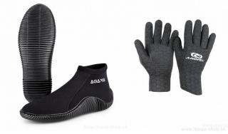Topánky AGAMA ROCK+ rukavice AROPEC ULTRASTRETCH 2 mm HIKO (Set pre ľadové medvede - otužilcov)