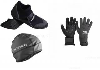 Topánky SNEAKER + rukavice AROPEC 5 mm + čiapka LARS HIKO (Set pre ľadové medvede - otužilcov)