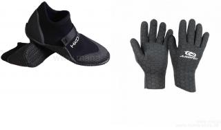Topánky SNEAKER + rukavice AROPEC ULTRASTRETCH 2 mm HIKO (Set pre ľadové medvede - otužilcov)