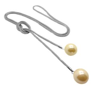 Dlhý náhrdelník s perličkami ny4576 chirurgická oceľ (Dlhý náhrdelník s perličkami ny4576 chirurgická oceľ)