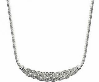 Elegantný náhrdelník Crystal silver st452 bižutéria (Elegantný náhrdelník Crystal silver st452 bižutéria)