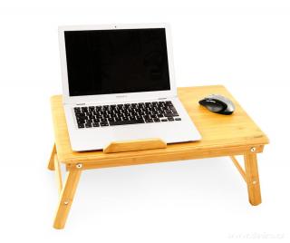 Bambusový stolík pod notebook, raňajky do postele GoEco