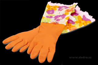 FUNNY dlhé upratovacie rukavice ochrannú manžetou na suchý zips