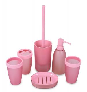 Kúpeľňový set - 6 dielny - ružový