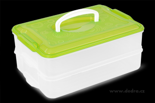 XXL BUCHTONOS duobox na potraviny 2x3500 ml - zelený
