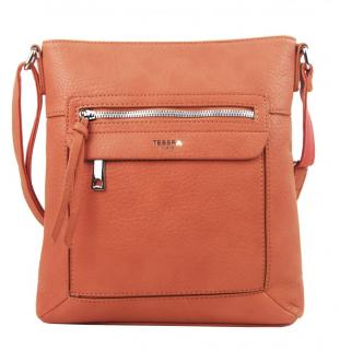 Crossbody dámska kabelka tehlovo oranžová 5569-TS