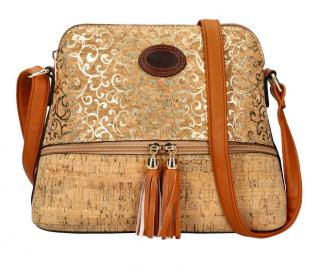 Crossbody dámska kabelka v korkovom dizajne T8297 typ 15