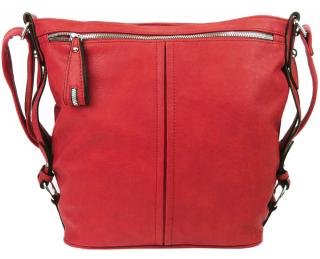 Moderná veľká crossbody kabelka 74-MH červená