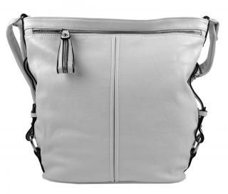 Moderná veľká crossbody kabelka 74-MH svetlo sivá